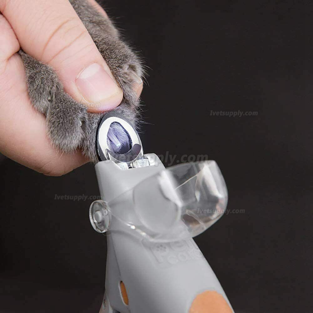 Pet Cat Dog Nail Clipper Illuminated 5X Magnification with LED Light